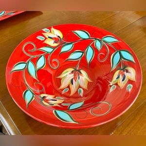 Southern Living at Home - Gail Pittman Red Bountiful Round Bowl